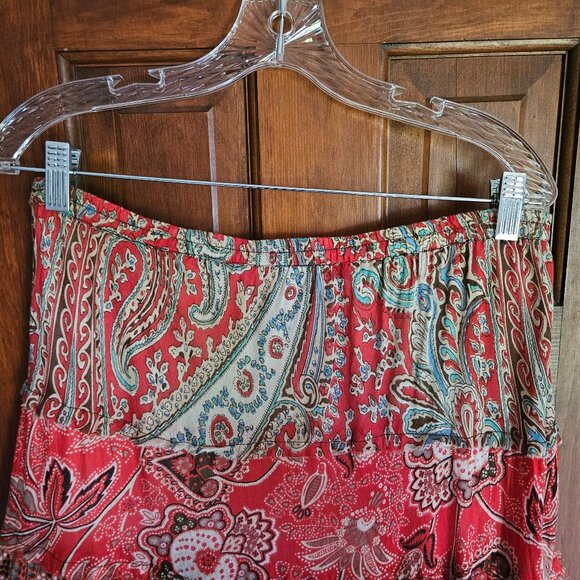 Solitaire Tiered Maxi Skirt Sz L - Picture 4 of 8